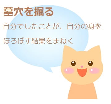 墓穴を掘る ってどんな意味 語源は 類語や使い方も ママが疑問に思うコト